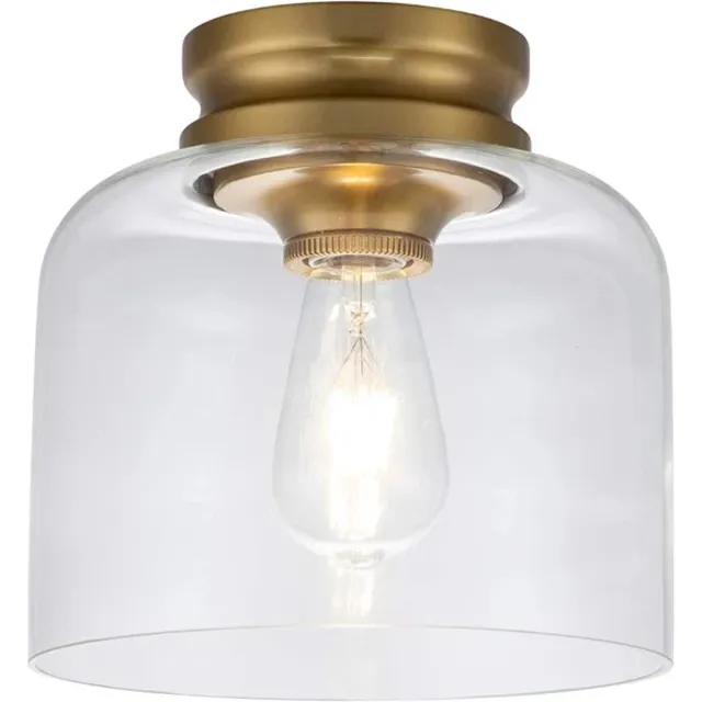 Feiss LED Plafondlamp Hounslow | 1X E27 Max 60W | Dimbaar | Burnished Brass Geen
