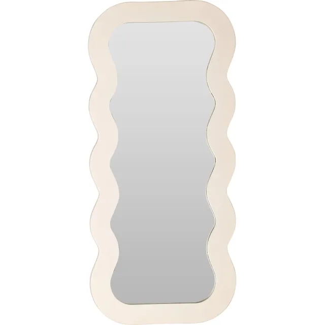 Home & Styling Collection Home Styling Collection - Decoratieve spiegel in golvende lijst, 37 x 80 cm - crème