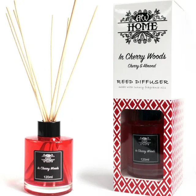 Ancient Wisdom AW Geurstokjes - Kersen - 120ml - Aromatische Riet Diffuser - Aromatherapie