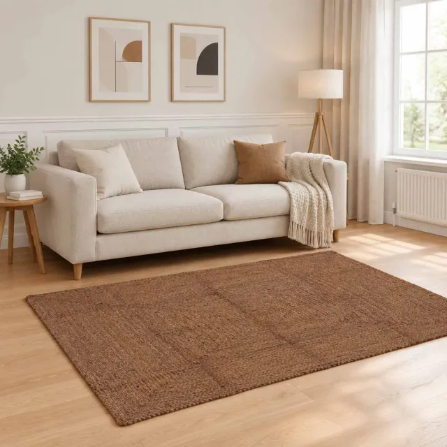 vidaXL Gebied Tapijt Grijs 120 x 170 cm Jute, foto 2