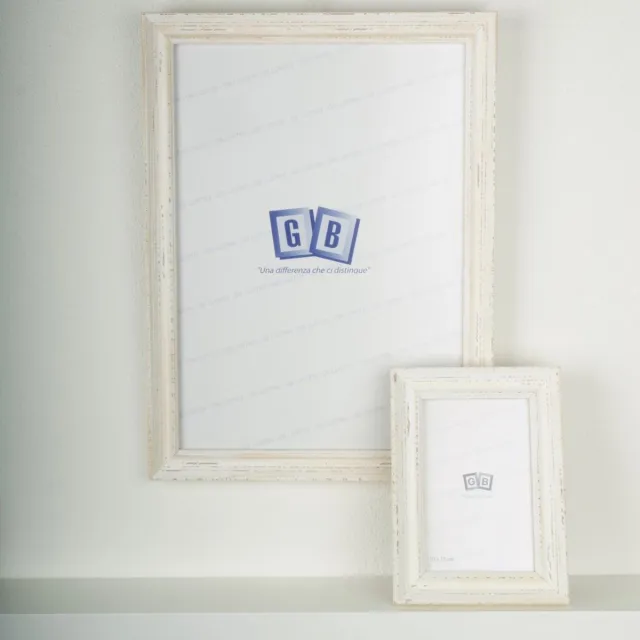 GB Houten Fotolijst – Fotoformaat 15 x 20 - Wit Verdiept