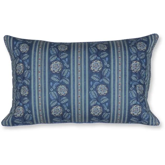 Pip Studio Rosa Rani Quilted Cushion Sierkussen - 45 x 70 cm cm - Donkerblauw