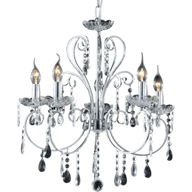 KOSILUM Pavia - Lamp - Zilver/Chroom - Metaal, kristal en glas
