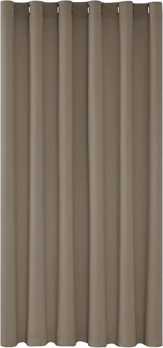 Famanu Verduisteringsgordijnen Eenvoudig te Installeren - Taupe - Ondoorzichtige Gordijnen met Ringen voor Slaapkamer - 203 x 213 cm - 1 stuk