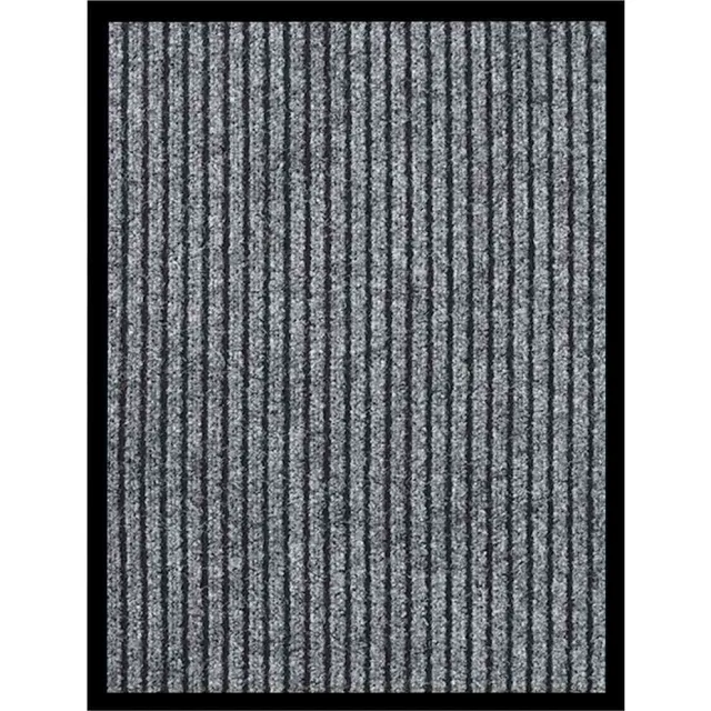 vidaXL Deurmat 40x60 cm gestreept grijs