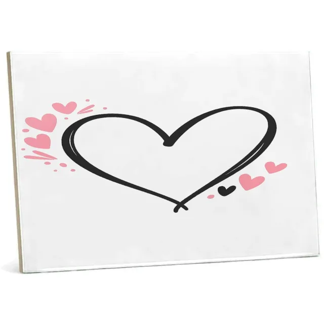 Mr Cadeautjes Tegel 15 x 20 cm - design Een liefdevolle handlettering met kleine sterren en zachte s | cadeau Wit
