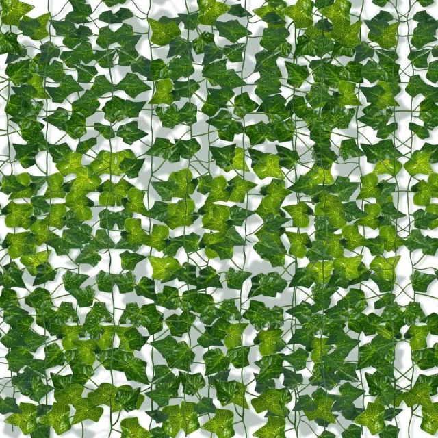Ibenzoa Ivy Kunstslinger Set van 52 Stuks voor Decoratie in Huis, Tuin en Feestlocaties Groen