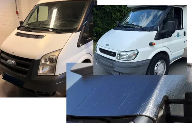Geschikt voor Fiat Ducato Raamisolatie Buitenzijde Geschikt voor Ford Transit bouwjaar 2000-2014 ford camper grijs