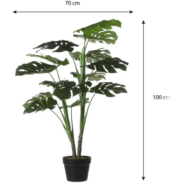 Mica Decorations Monstera Kunstplant - H100 x Ø70 cm - Groen