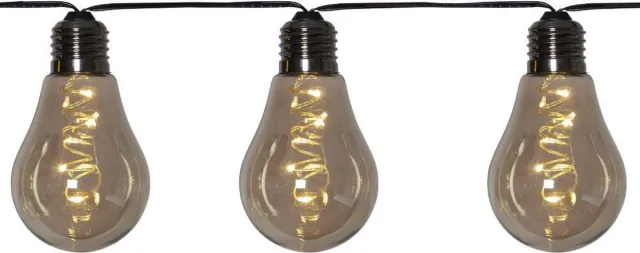 Star Trading Glow lichtslinger - 10 lampen - indoor - grijs ("smoked")