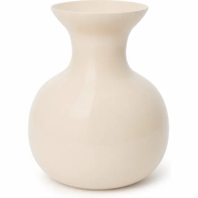 by Mooss Vaas Ø30 x 36 cm - Beige - Hoogglans - Modern - Luxe - Design - Glanzend - Stijlvol - Elegant - Chique - Trendy - Decoratief - Woondecoratie
