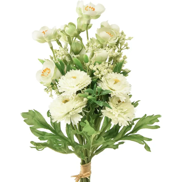 Viana Kunstbloem decoratief boeket Jasmijn Bellis 30cm kunstmatig voor tafel Veelkleurig