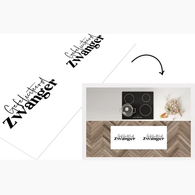 KitchenYeah Keukenloper - Loper keuken - Quotes - Mama - Gefeliciteerd zwanger - Spreuken - Keukenloper vinyl Multicolor
