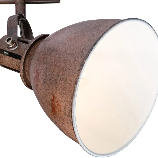 Globo Lighting Plafondspot 2-vlam woonkamerlamp Plafondlamp roestkleurig Plafondlamp, metaal, 2x E14, LxH 45 x 21 cm Bruin
