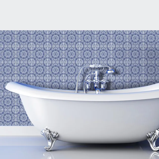 Ambiance Sticker Zelfklevende tegelmuurstickers voor keuken en badkamer - 60 Azulejos Caressa tegelstickers - 60 stickers 20x20cm Multi color