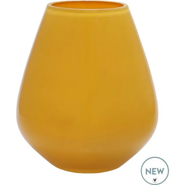 Vase The World Vaas Tasman Bright yellow | Small | Ø18 x H20 cm Geel
