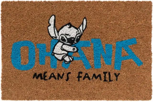 Disney Lilo & Stitch - Deurmat - Welkomstmat - Ohana means family bruin en blauw