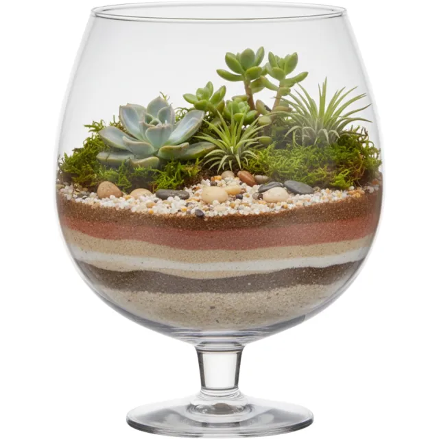 Hakbijl Glass luxe stijlvolle Brandy vaas van glas - 10 Liter - D30 x H38 cm - Bloemen/Terrarium Transparant