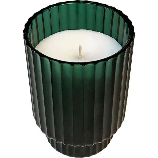 XLBoom Volta Medium "Forest Mist" Geurkaars - in Glas - 60 branduren - Groen - Ø9 cm