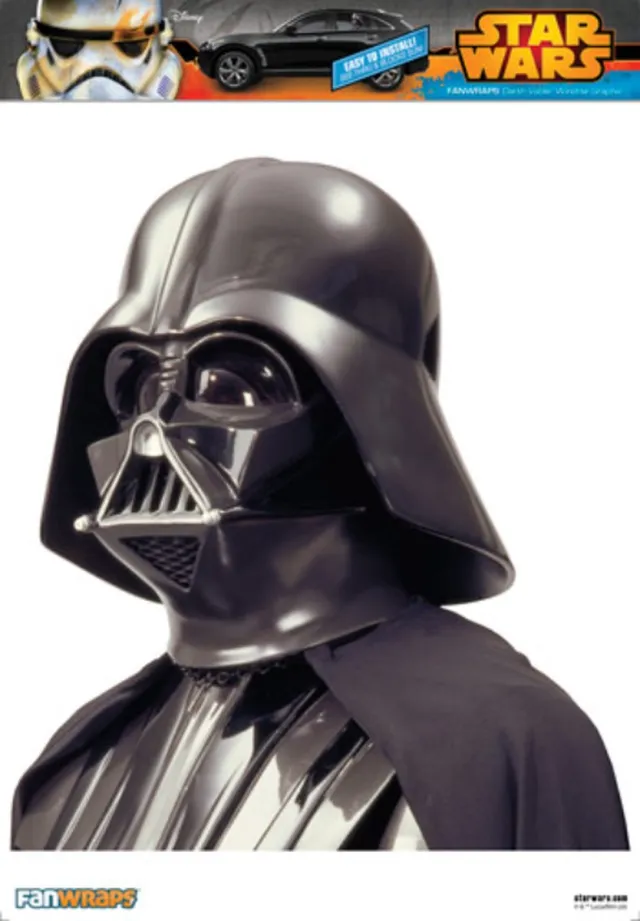 Fanwraps Funwraps - Star Wars - Window Wrap Passenger Series Car Decal - Darth Vader zwart
