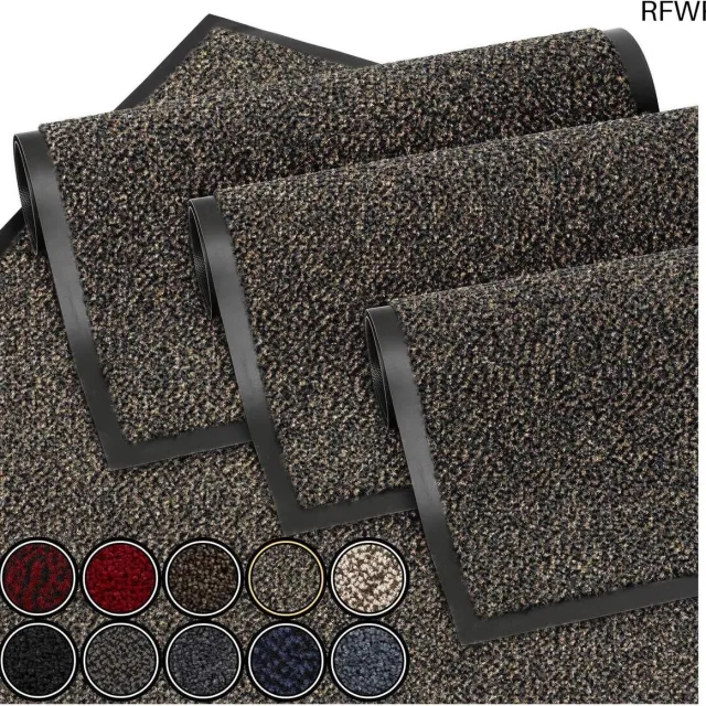 RFWR Waterdichte Antislip Deurmat 60x90 cm - Wasbare en Slijtvaste Vuilvanger voor Binnen en Buiten | Perfect voor Entree, Keuken en Slaapkamer Bruin grijs