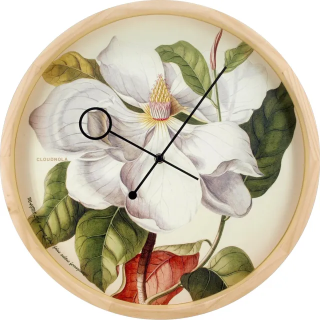 Cloudnola SKU0078 – Wandklok – Ø41,6 cm – Botanical Magnolia wit