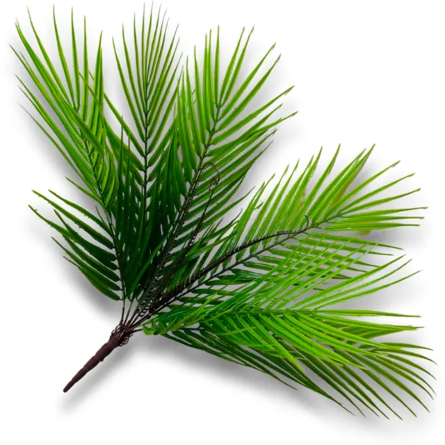 Inspiruj Palmblad - 53 cm - Kunstplant - 9 Bladeren Groen;Bruin