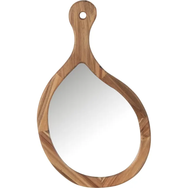 J-Line spiegel Palette - hout/glas - naturel - large - 42 x 72 cm