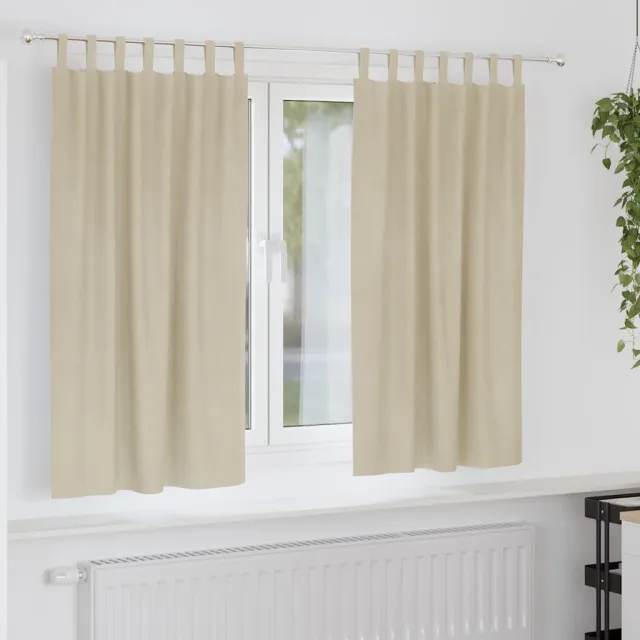 vidaXL Gordijnen 2 st Crèmekleurig 140 x 175 cm fluweel