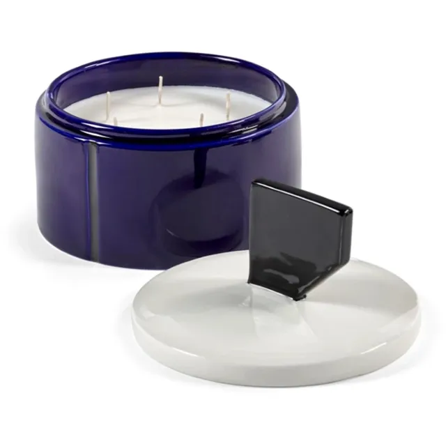 Serax Plan C Candela 01 geurkaars D17cm H16cm blauw / zwart
