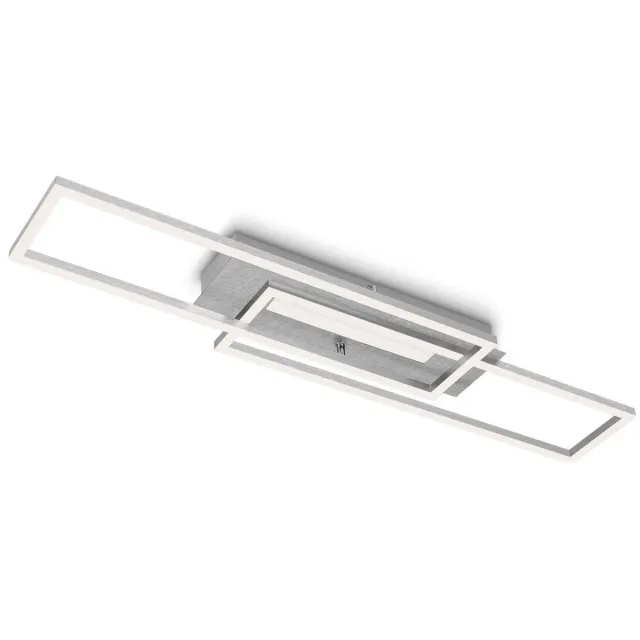 B.K.Licht BRILONER - FRAME MID - LED plafondlamp - 40W - 4400 lm - warm wit 3000K - afzonderlijk schakelbaar - memory functie - draaibaar - IP20 chroom