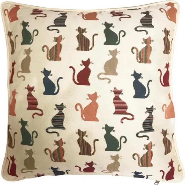 Signare Kussenhoes - Cheeky Cat - Katten Creme