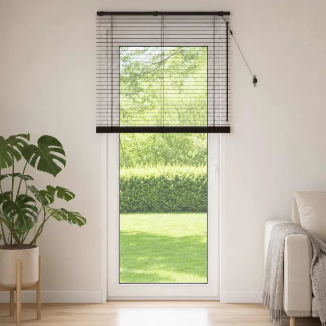 vidaXL Venetiaanse jaloezie Donkerbruin 100 x 250 cm 35 mm