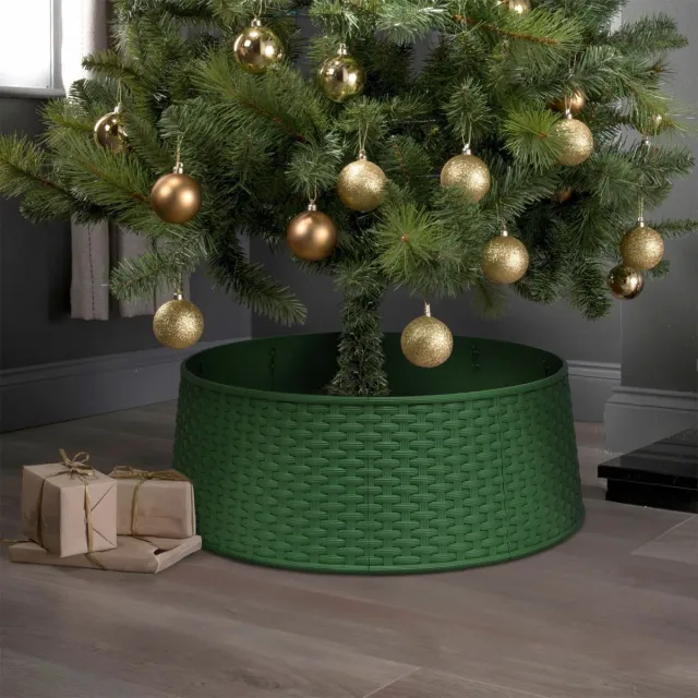 Family Pound Kerstboomhuls voetstuk - groen, kunststof - 65 x 23 cm 1 Stuks [58556B] meerkleurig