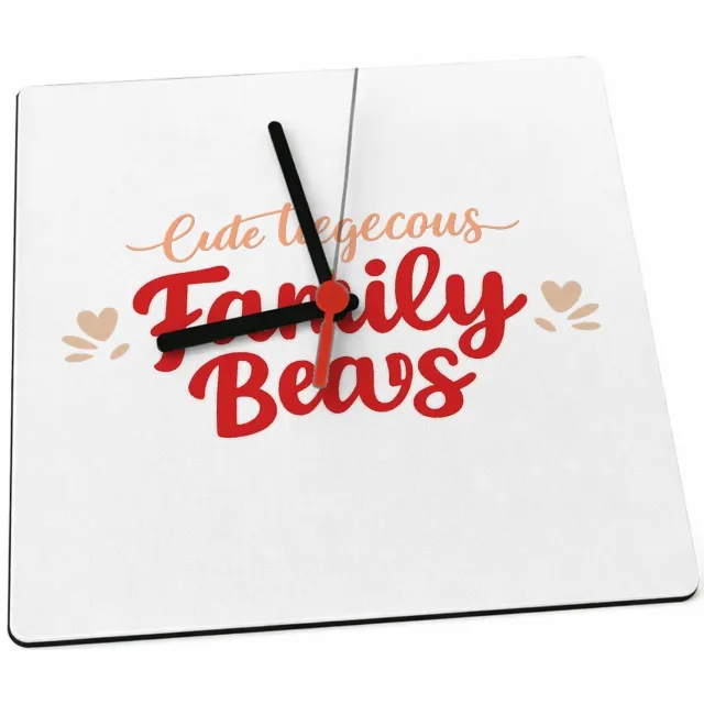Mr Cadeautjes Klok 19 x 19 - design Een warme familietitel met speelse nadruk op de rol van een | cadeau Wit