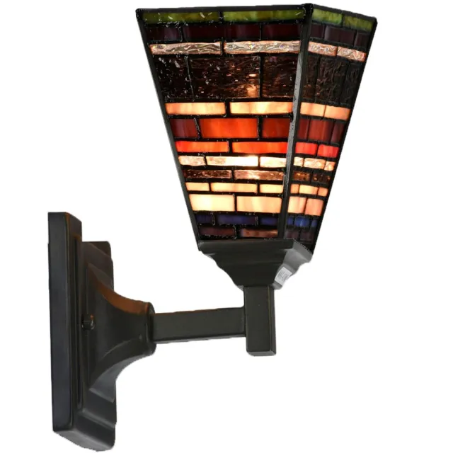 Coloured by Art Tiffany Wandlamp Industrial Quadrat - Art Deco Trade Multicolour