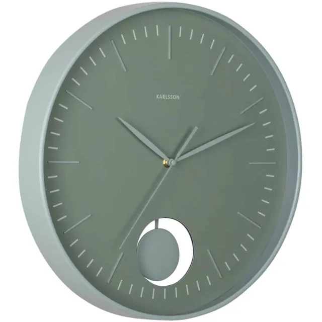 Karlsson Wandklok Grato Pendulum - Jungle groen - Ø40.6cm - Wandklok Modern