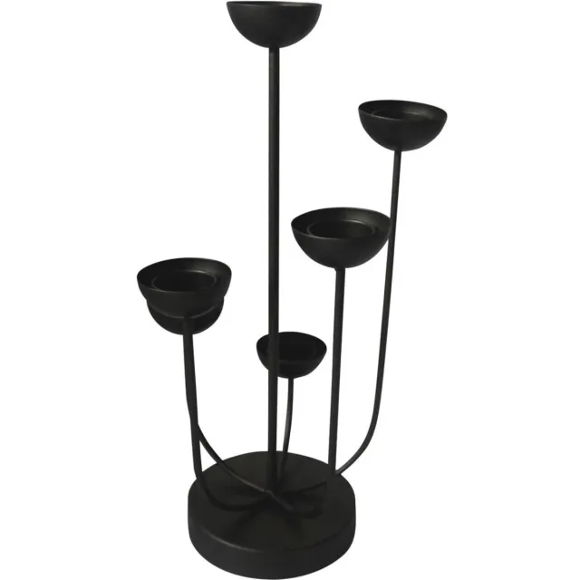Lesliliving Lesli Living - Kaarshouder Mira - Zwart - 22,5x23,5x45,5cm