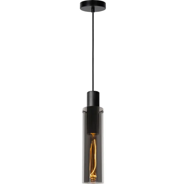 Lucide ORLANDO - Hanglamp - Ø10 cm - 1xE27 - Fumé