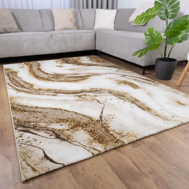 Koho Carpets Beige Tapijt Laagpolig Vloerkleed Koho Marble Lux - 240x330cm- Modern - Woonkamer - Salon - Slaapkamer - Eetkamer