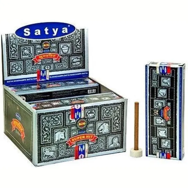 FMC gifts Satya Superhit Dhoop Stokjes - Wierook stokjes - 10 stokjes - Positiviteit! bruin