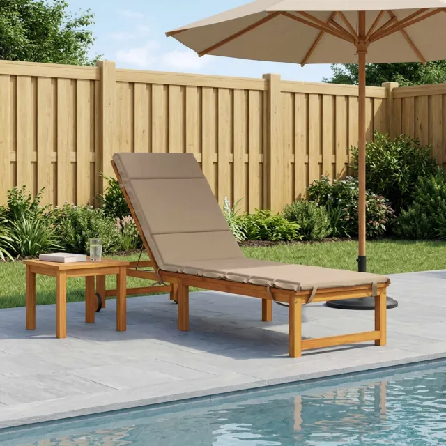 vidaXL Ligstoel Kussen GEMERT 100% Polyester Zand 200 x 50 x 3 cm Grijs