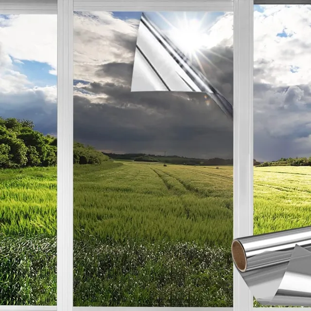 Solacis Privacy Folie Raam - Raamfolie - Folie Raam - Zichtwerend - Anti Inkijk Raamfolie - Must have voor uw privacy! zilver