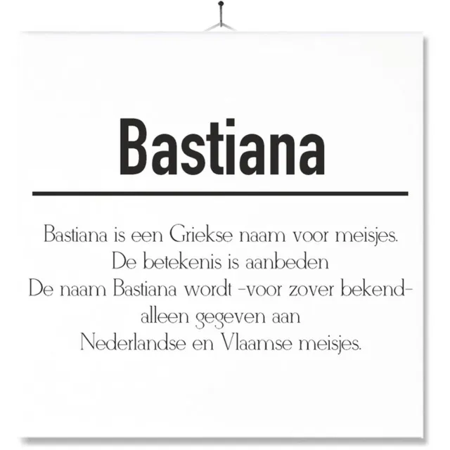 MC Living Tegel Met Opdruk | Betekenis | Kado | Cadeau | Met Naam - Bastiana Multi-Color