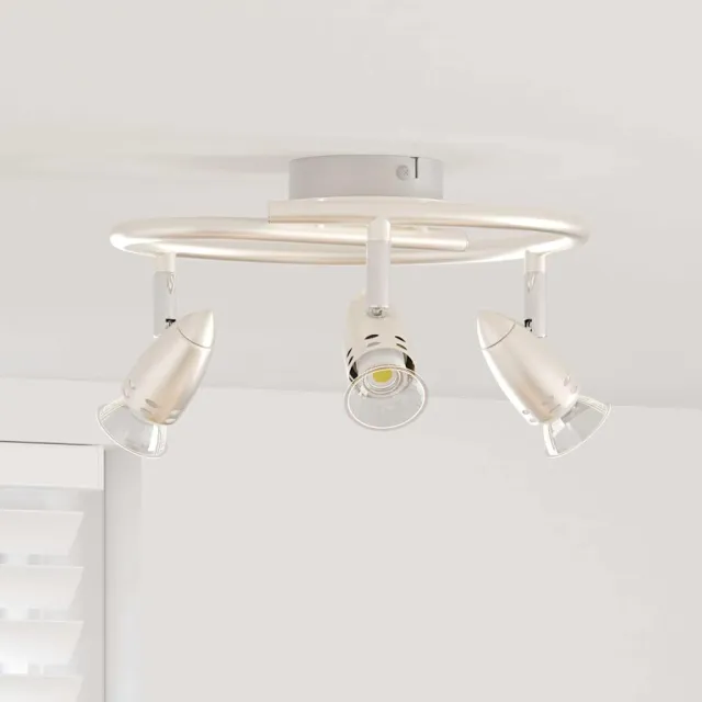 vidaXL Plafondspot met schijnwerpers Nikkel 24 x 22 x 12,5 cm Metaal