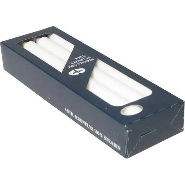 Diana Dinerkaarsen - 100% stearine - wit - 30 cm hoog - tafelkaars - kerst - kerstverlichting witte kaarsen