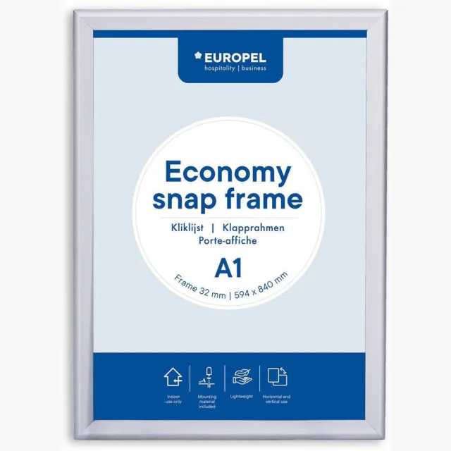 Europel Kliklijst europel economy a1 32mm Zilver