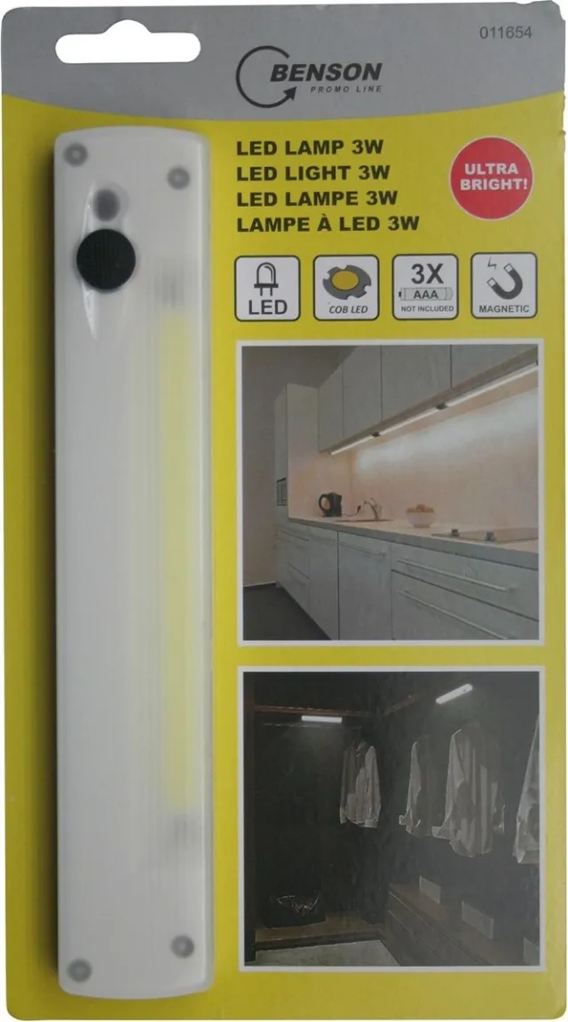 Benson Kastlamp - Onderbouwlamp COB LED - 3W - Magnetisch Wit