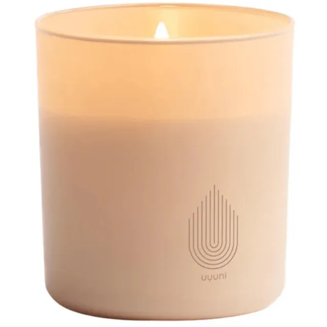 Uyuni Glass LED-kaars - Beige - 9,2 cm x 10,2 cm