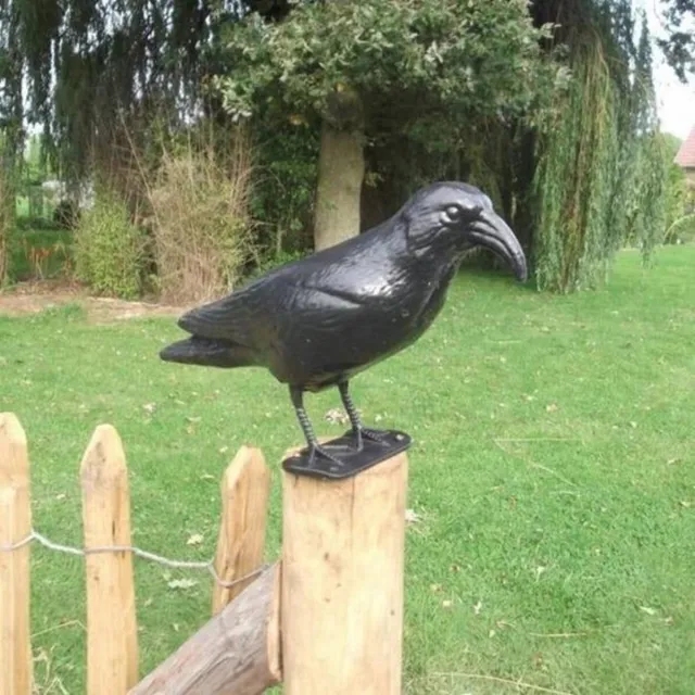 Life-time Lifetime Vogelverschrikker set - kunststof kraai - weerbestendig - 3 stuks - zwart